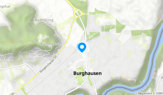 Kartenausschnitt Bahnhof Burghausen